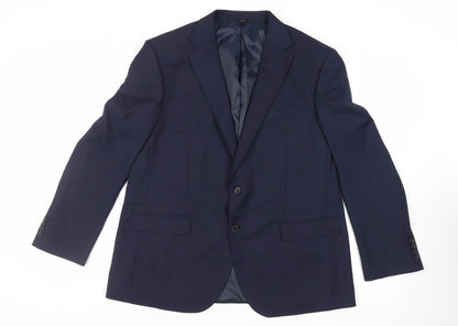 Mens UK Size 46 Marks and Spencer Regular Blue Suit Jacket
