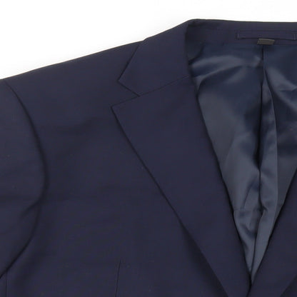 Mens UK Size 46 Marks and Spencer Regular Blue Suit Jacket