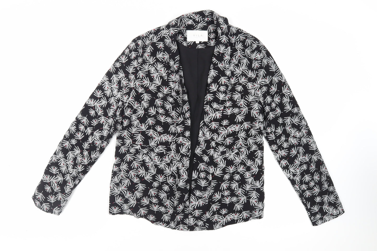 Womens UK Size 10 VILA Black Kimono Blouse
