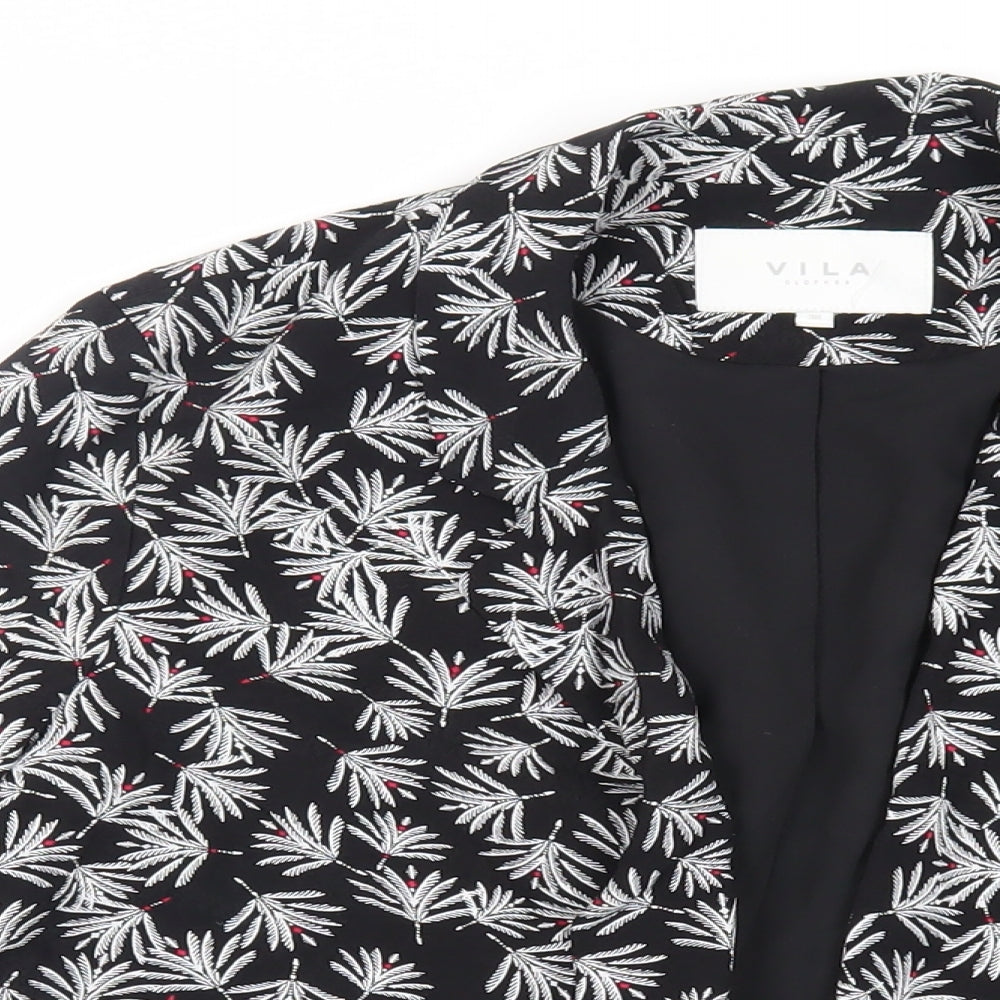 Womens UK Size 10 VILA Black Kimono Blouse