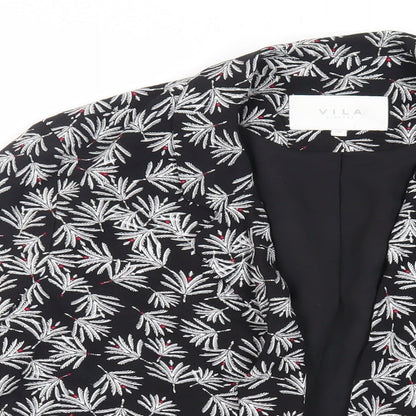 Womens UK Size 10 VILA Black Kimono Blouse