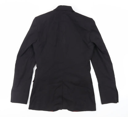 Mens UK Size 34 Topman Regular Black Suit Jacket