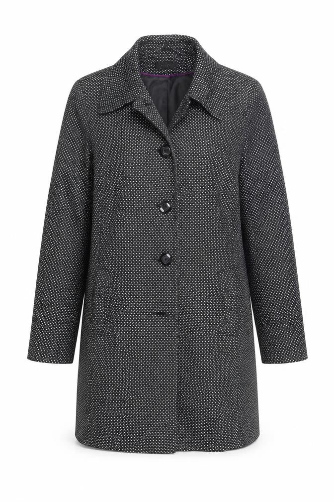 Womens UK Size 14 M&Co Black Overcoat
