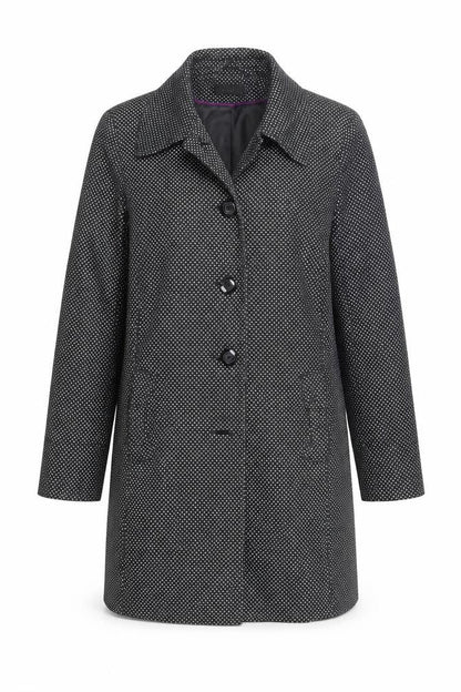 Womens UK Size 14 M&Co Black Overcoat