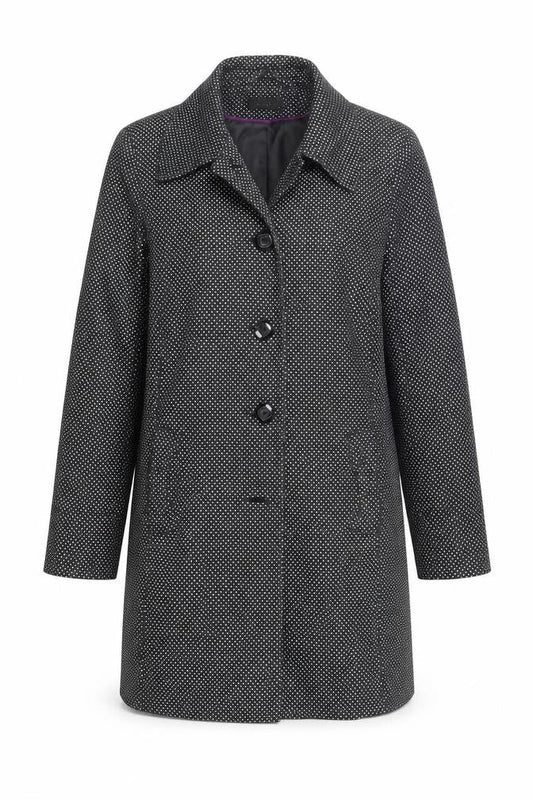Womens UK Size 14 M&Co Black Overcoat