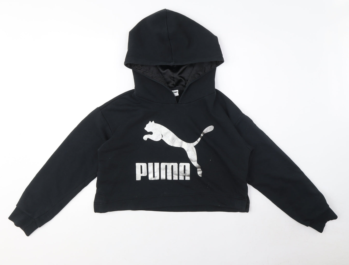 Puma Women's Black Pullover Hoodie, Size S