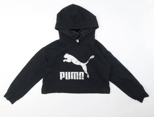 Puma Women's Black Pullover Hoodie, Size S