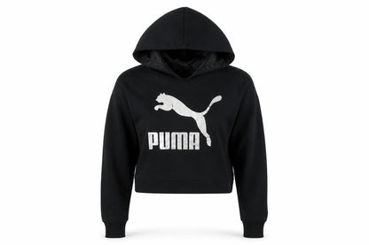 Womens UK Size S PUMA Black Pullover Hoodie