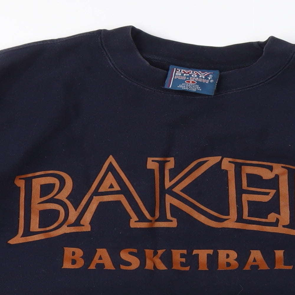 MV Sport Unisex Blue Basketball Pullover Sweatshirt L
