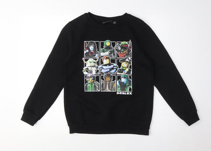 Boys Black Roblox Graphic Pullover Sweatshirt - Size 10Y
