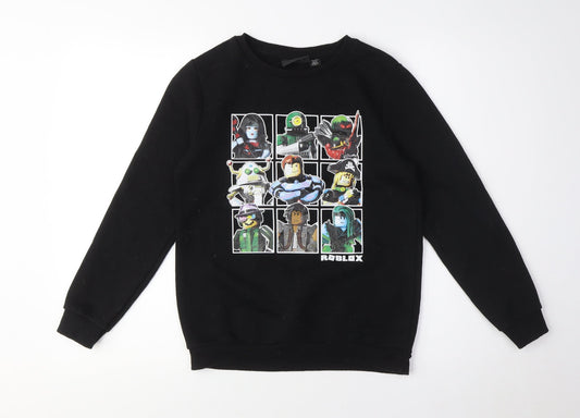 Boys Black Roblox Graphic Pullover Sweatshirt - Size 10Y