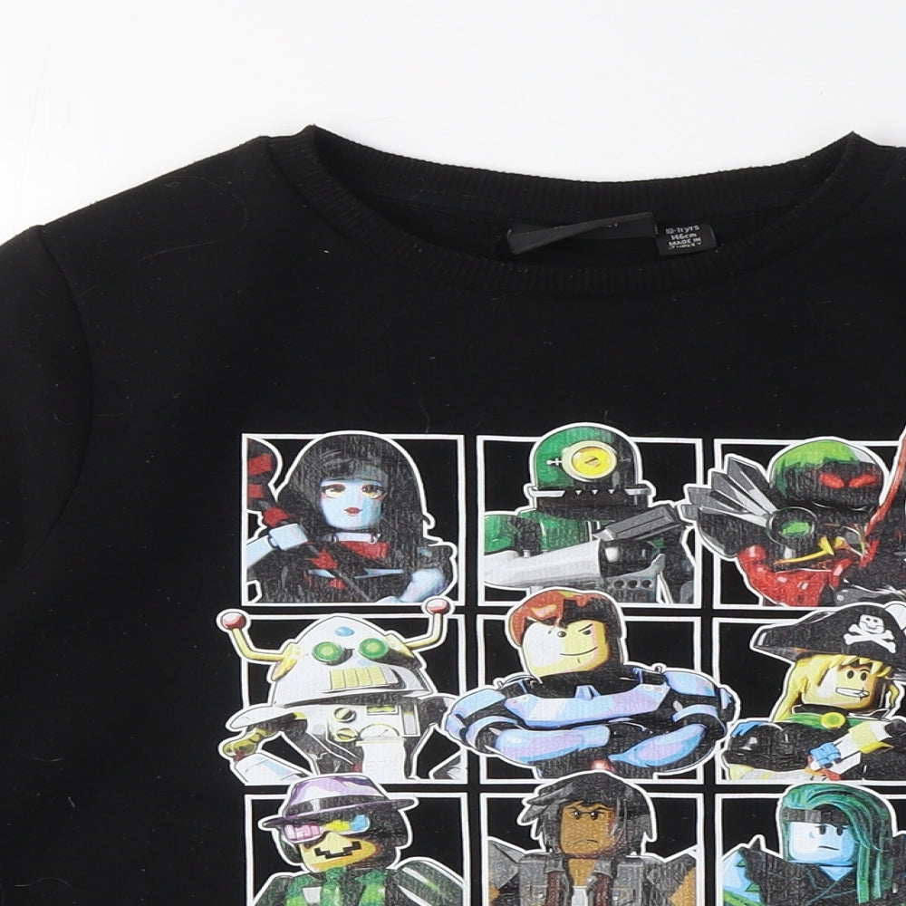 Boys Black Roblox Graphic Pullover Sweatshirt - Size 10Y