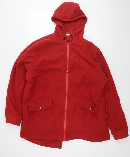Cotton Traders Womens Red Jacket Size 20 Zip