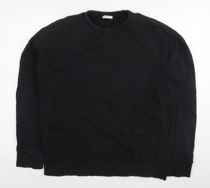 Arket Mens Black Cotton Pullover Sweatshirt Size M
