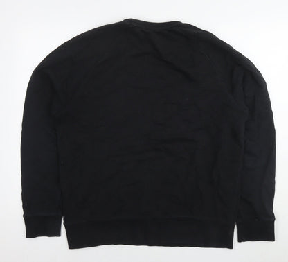 Arket Mens Black Cotton Pullover Sweatshirt Size M