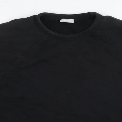 Arket Mens Black Cotton Pullover Sweatshirt Size M