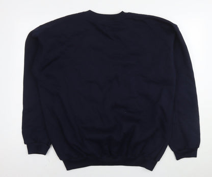 Acacia Womens Blue Cotton Pullover Sweatshirt Size L Pullover - Flower Australia