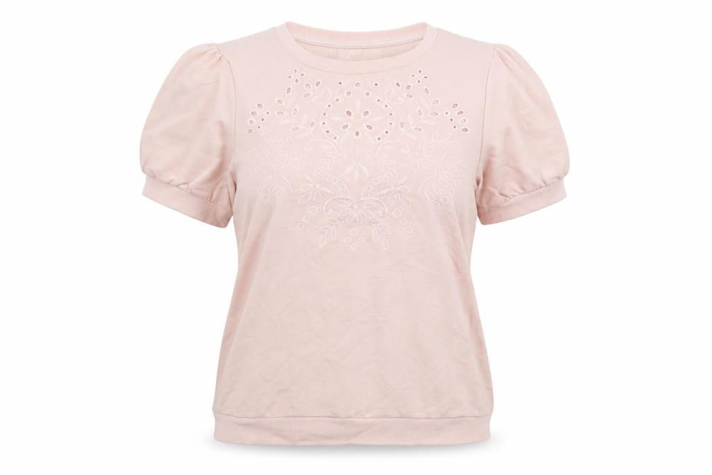 Womens UK Size L C&A Pink Basic T-Shirt