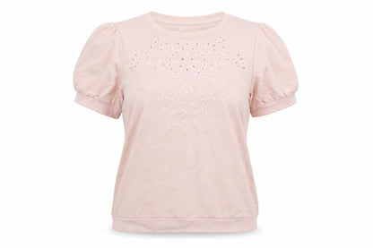 Womens UK Size L C&A Pink Basic T-Shirt