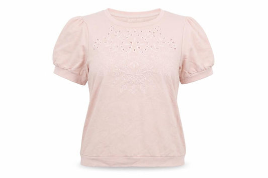 Womens UK Size L C&A Pink Basic T-Shirt