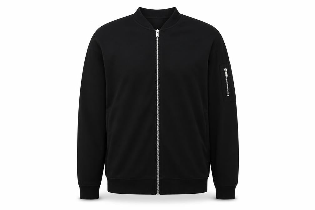 Mens UK Size M Boohoo Black Full Zip Sweatshirt