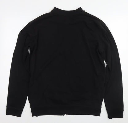 Mens UK Size M Boohoo Black Full Zip Sweatshirt