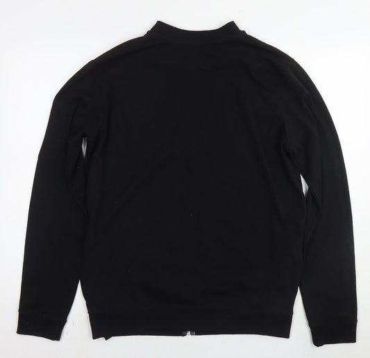 Mens UK Size M Boohoo Black Full Zip Sweatshirt