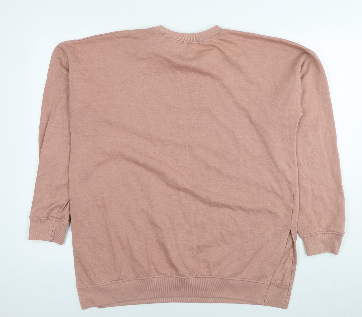 Missguided Womens Beige Cotton Pullover Sweatshirt Size 10 Pullover - Logo