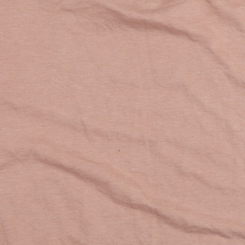 Missguided Womens Beige Cotton Pullover Sweatshirt Size 10 Pullover - Logo