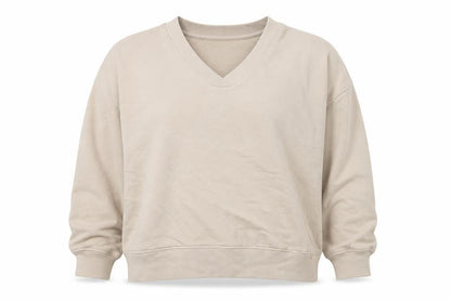 Botique Womens Beige Cotton Pullover Sweatshirt Size M Pullover
