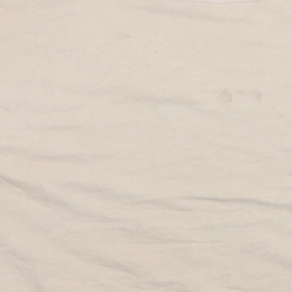 Botique Womens Beige Cotton Pullover Sweatshirt Size M Pullover