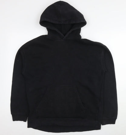 Zara Womens Black Polyester Pullover Hoodie Size XS Pullover
