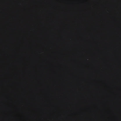 Mens UK Size M Boohoo Black Pullover Sweatshirt