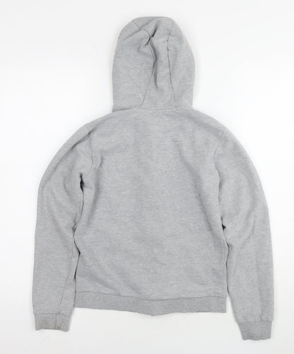 M&Co Girls Grey Cotton Full Zip Hoodie Size 11-12 Years Zip