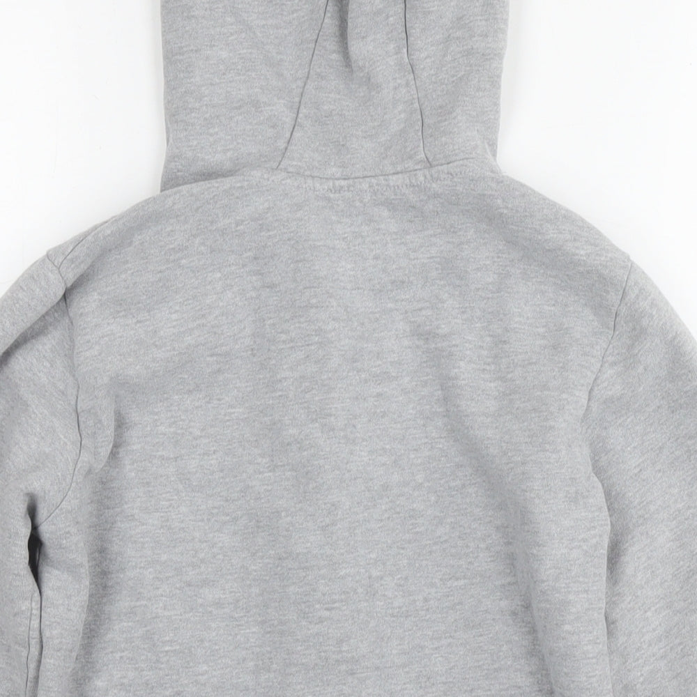 M&Co Girls Grey Cotton Full Zip Hoodie Size 11-12 Years Zip