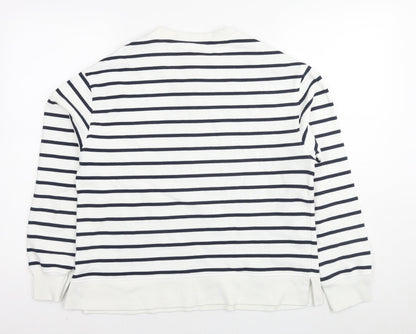 Womens UK Size M Marks and Spencer White Pullover Sweatshirt