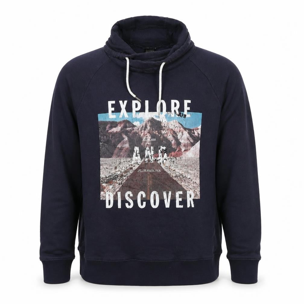 Mens UK Size L H&M Blue Pullover Hoodie
