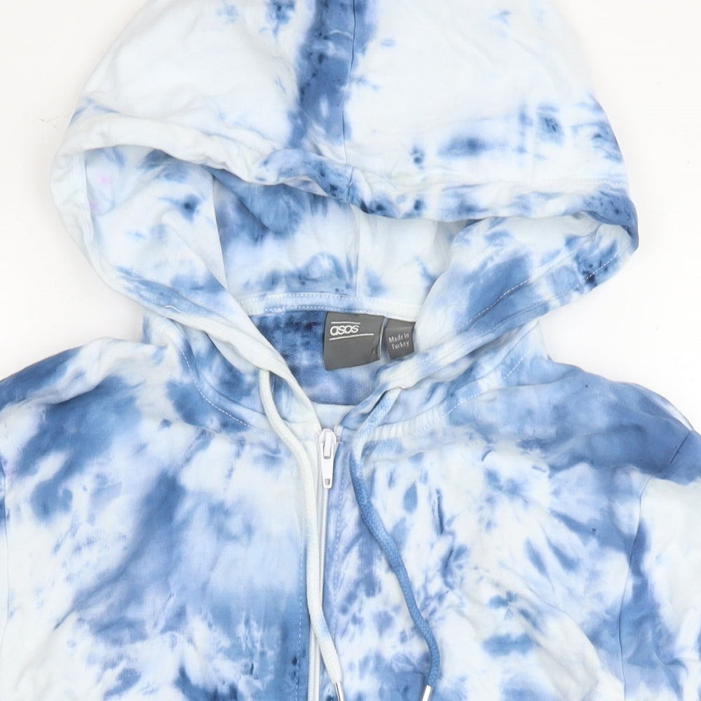 Womens UK Size XS ASOS Blue Full Zip Hoodie