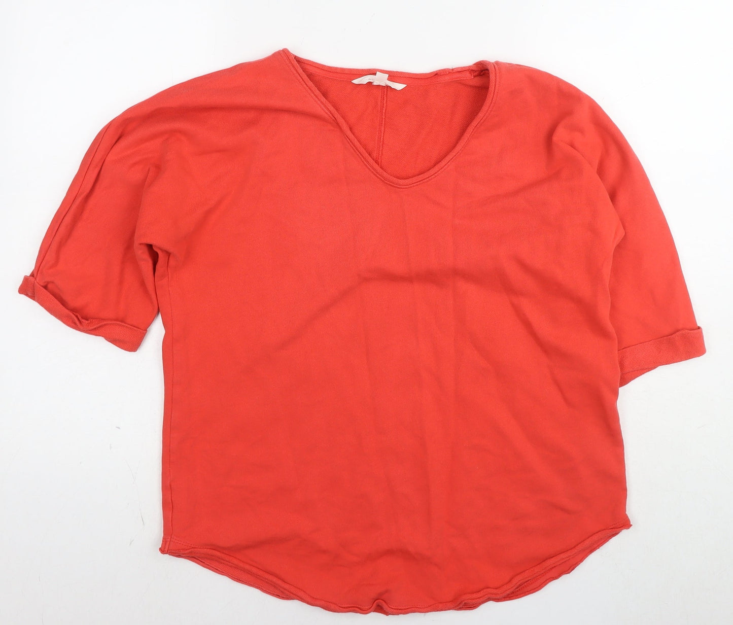 Womens UK Size 10 Marks and Spencer Red Basic T-Shirt