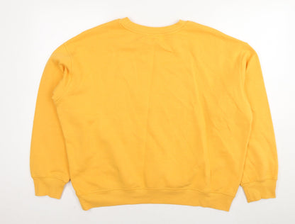 H&M Womens Yellow Cotton Pullover Sweatshirt Size M Pullover - The energy you want to attract