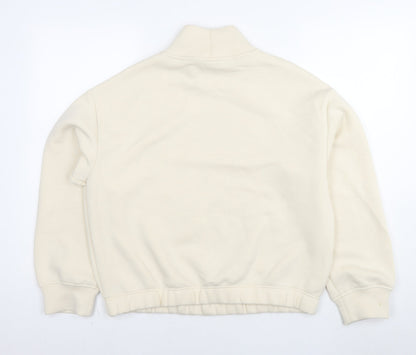 Marks & Spencer Womens Beige Cotton Pullover Sweatshirt Size M Pullover