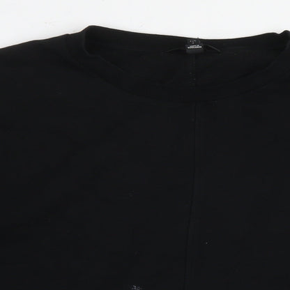 River Island Womens Black Cotton Pullover Sweatshirt Size L Pullover