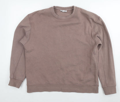 Topshop Womens Brown Cotton Pullover Sweatshirt Size M Pullover