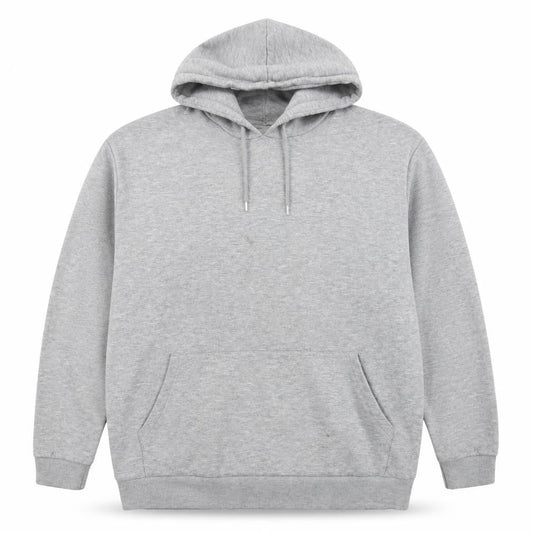 Front view of ASOS women’s black cotton pullover hoodie, size XL, pullover