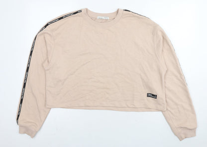 Womens UK Size XL Pull&Bear Beige Pullover Sweatshirt