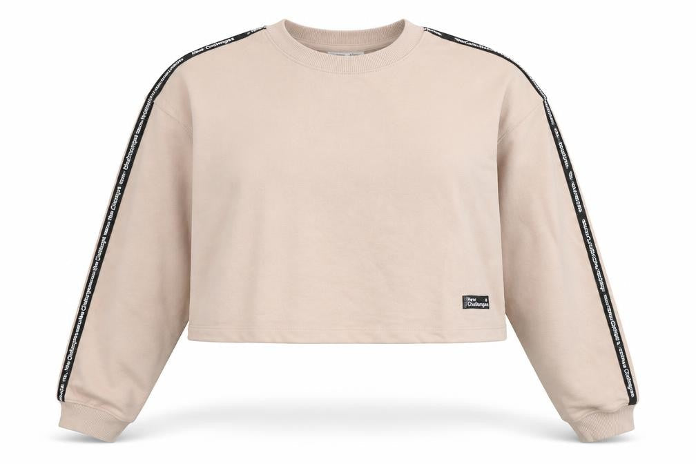 Womens UK Size XL Pull&Bear Beige Pullover Sweatshirt