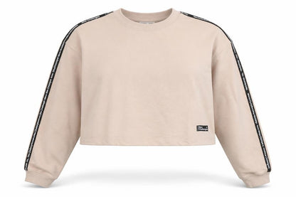 Womens UK Size XL Pull&Bear Beige Pullover Sweatshirt