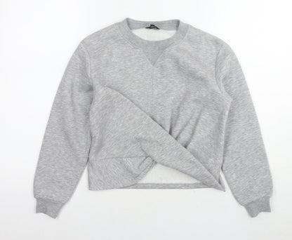 River Island Womens Grey Cotton Pullover Sweatshirt Size S Pullover