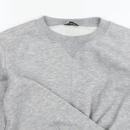 River Island Womens Grey Cotton Pullover Sweatshirt Size S Pullover