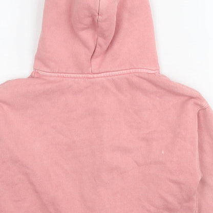 Zara Girls Pink Cotton Pullover Hoodie Size 6 Years Pullover